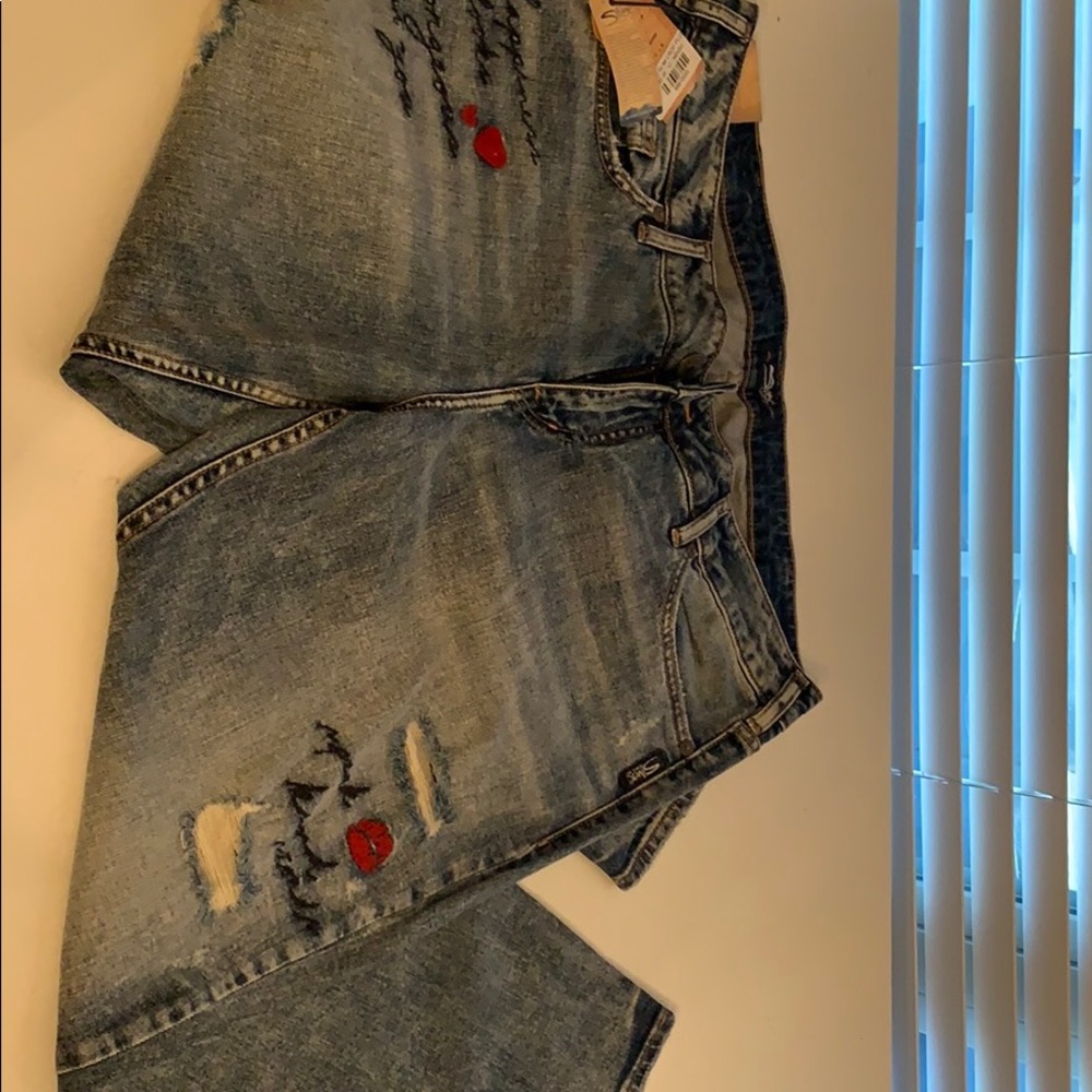 Silver Elyse slim crop